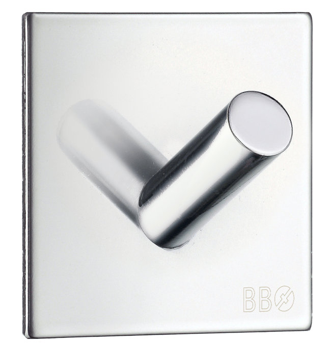 Enkel krok selvklebende 45 x 45 mm - krom